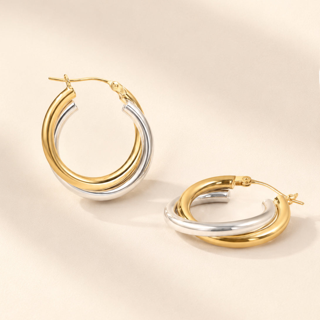 Two Tone Classic Hoops