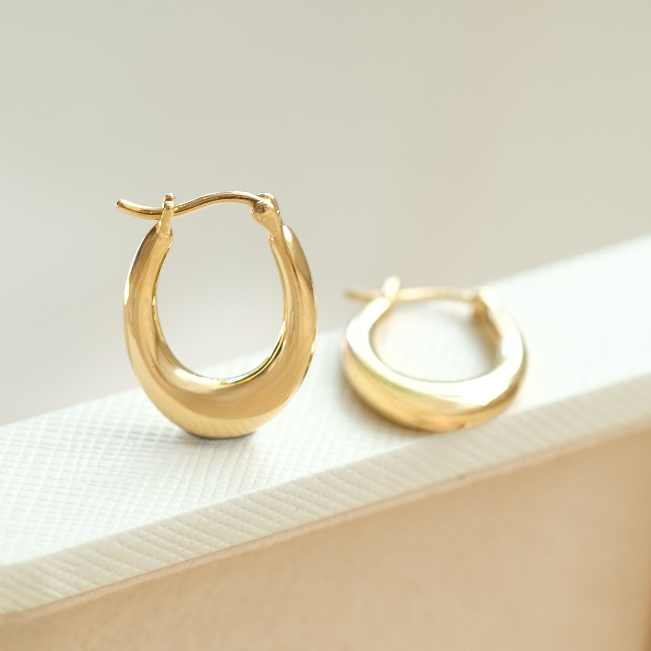 Skinny Taped Oval Earrings