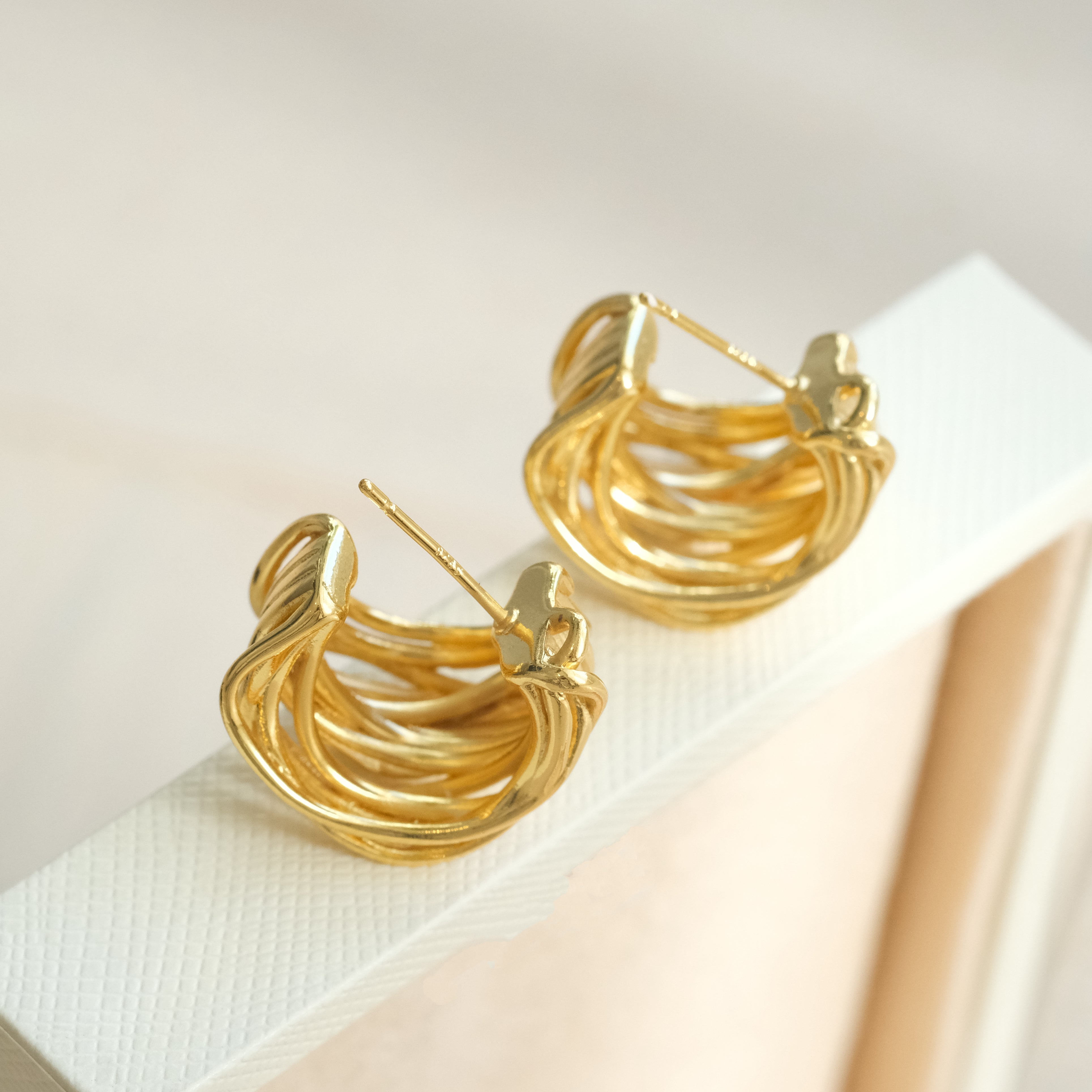 Bird Nest Hoops