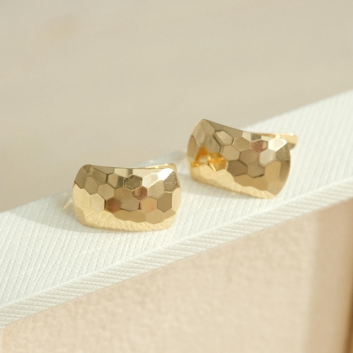Honeycomb Clip Earrings