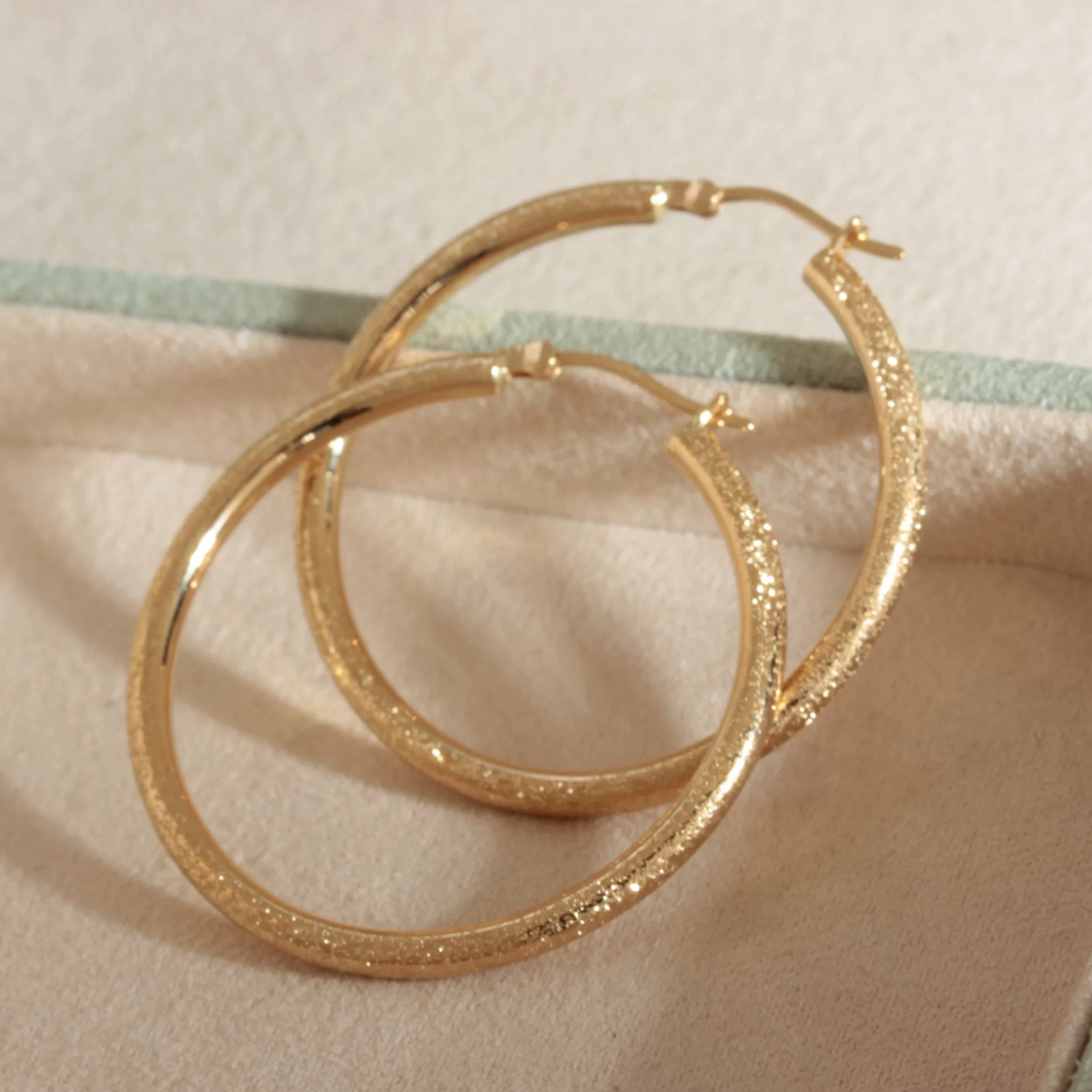 Shimmer Gold Hoops