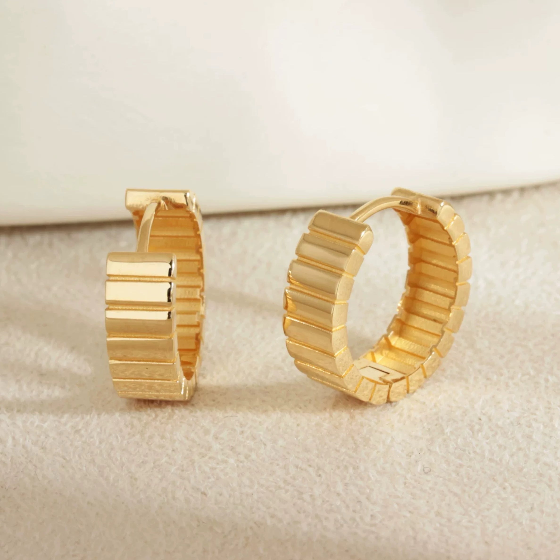 Ridge Hoop Earrings