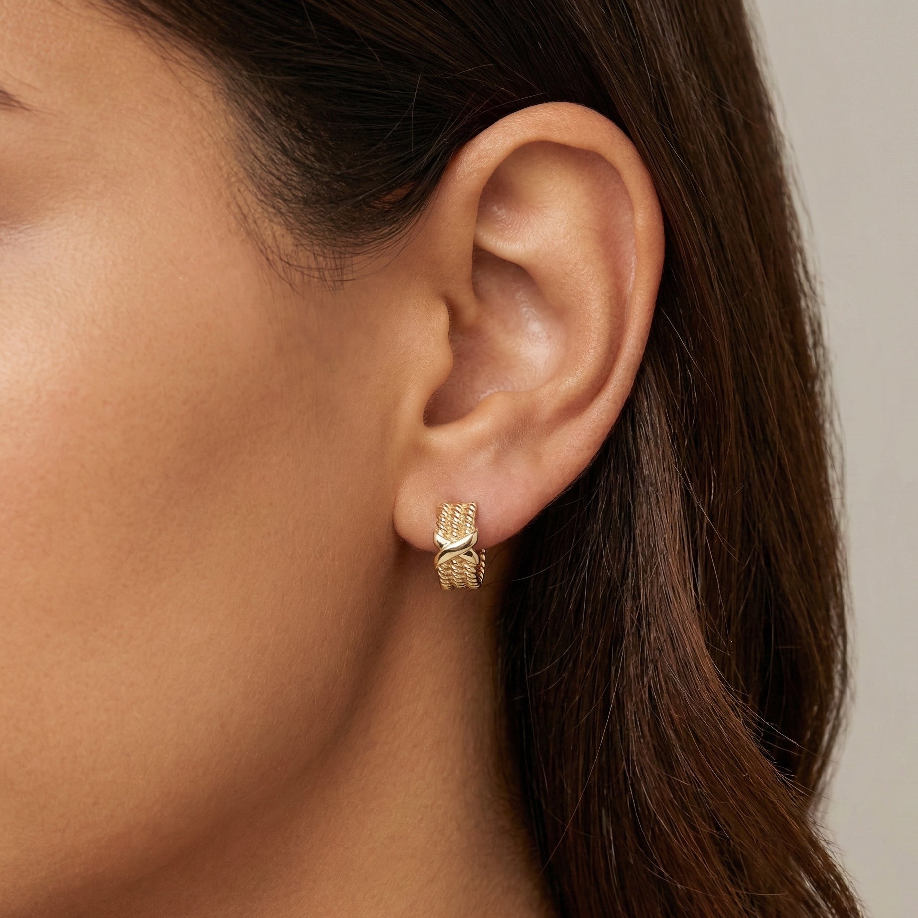 Twist Triple Layer Hoop Earring