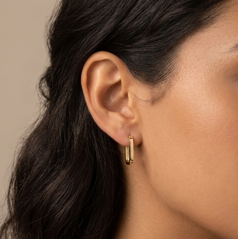 Thin Oval Hoop