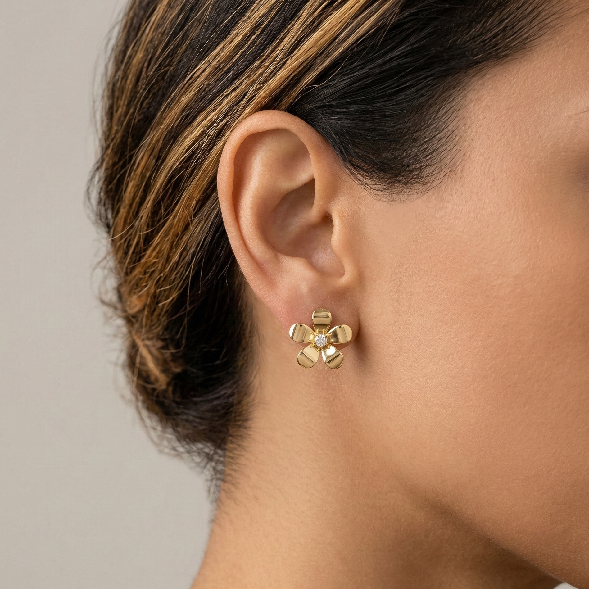 Flower Hoop Earrings