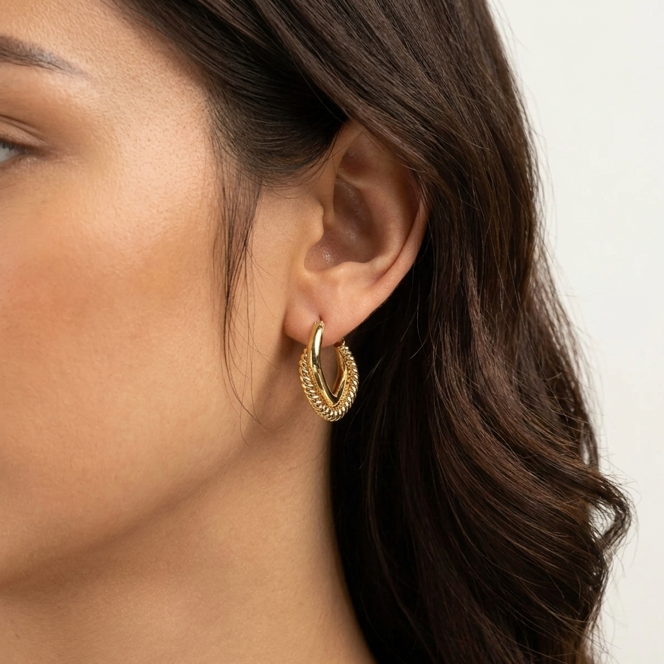 Square Twist Hoop