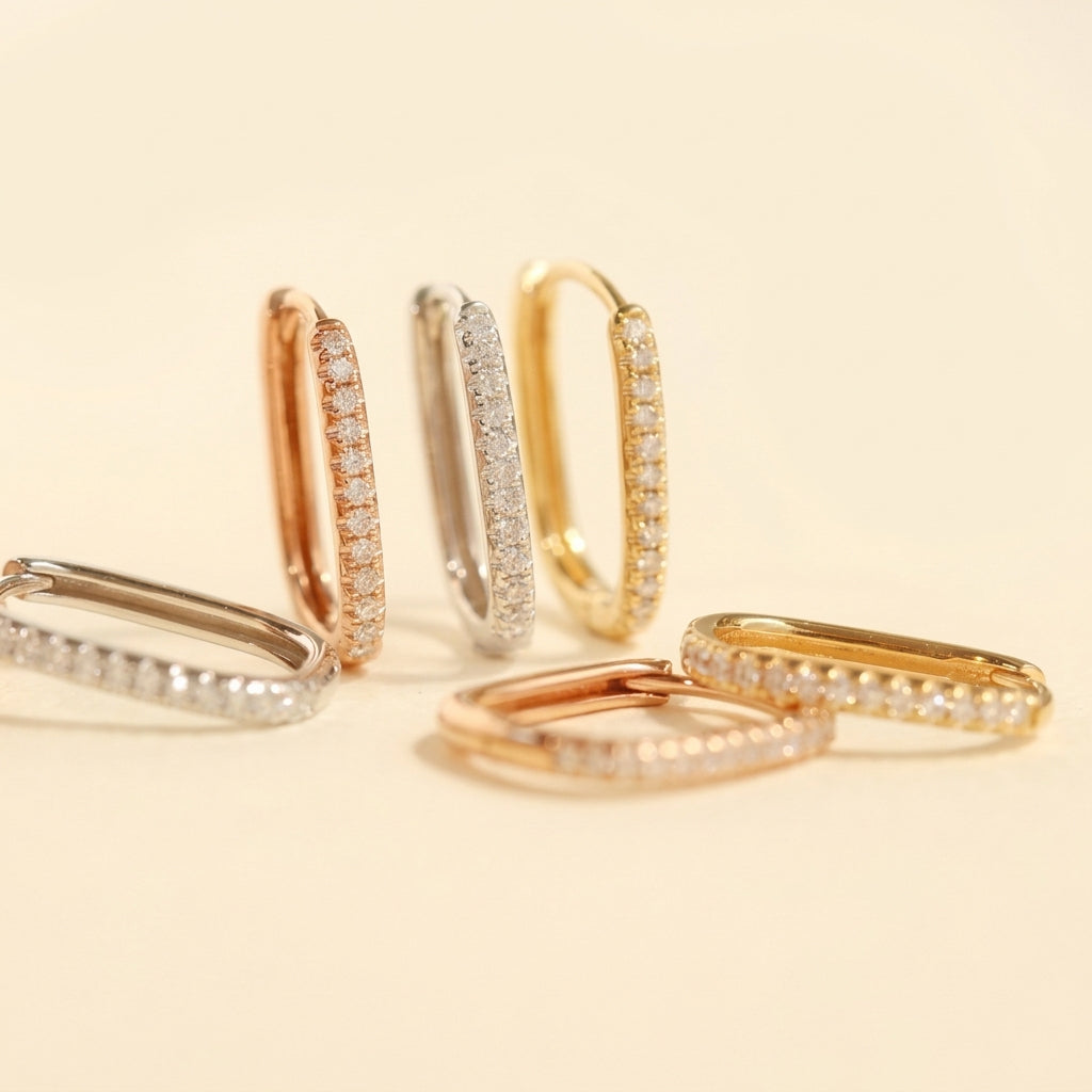 Ovate Diamond Hoop