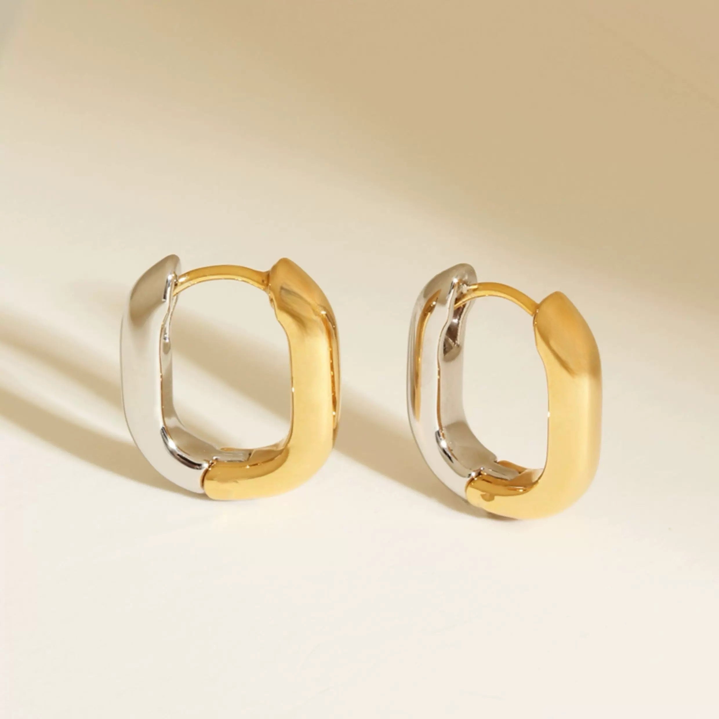 Rectangle Two Tone Hoops