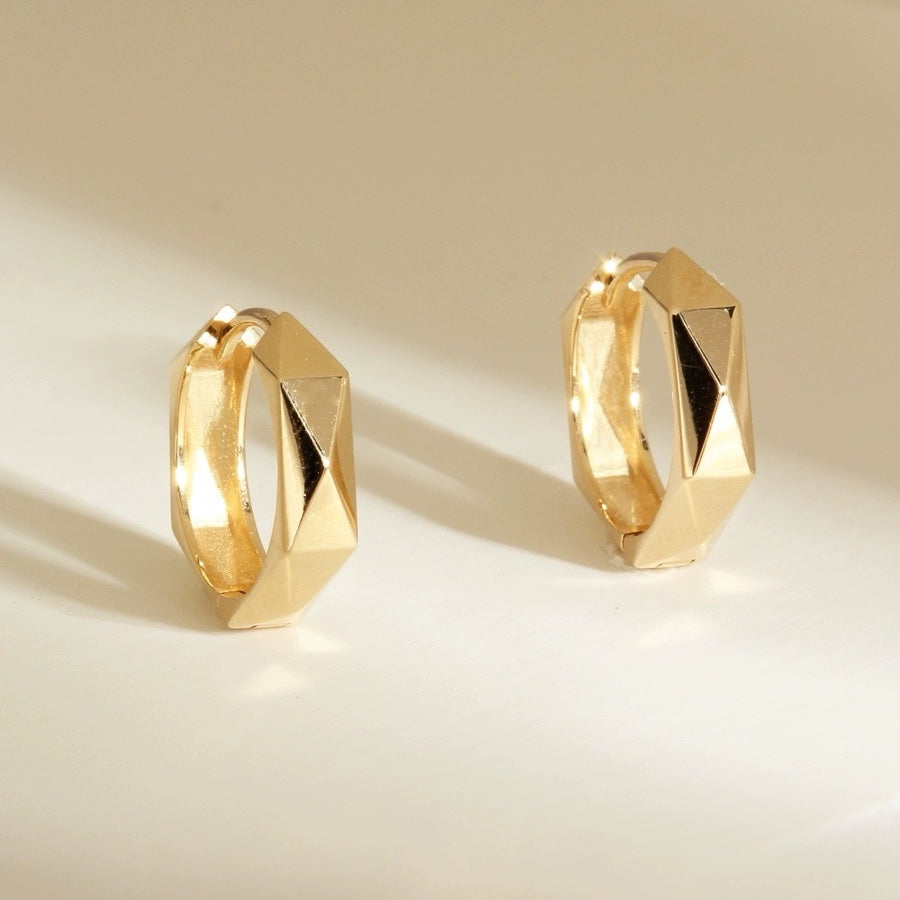 Golden Faceting Earrings