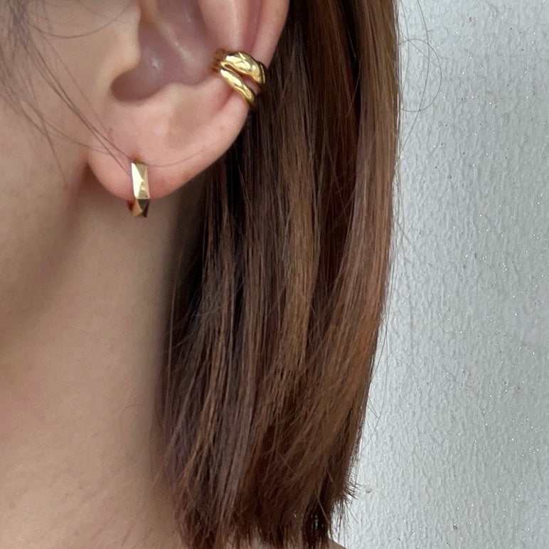 Golden Faceting Earrings