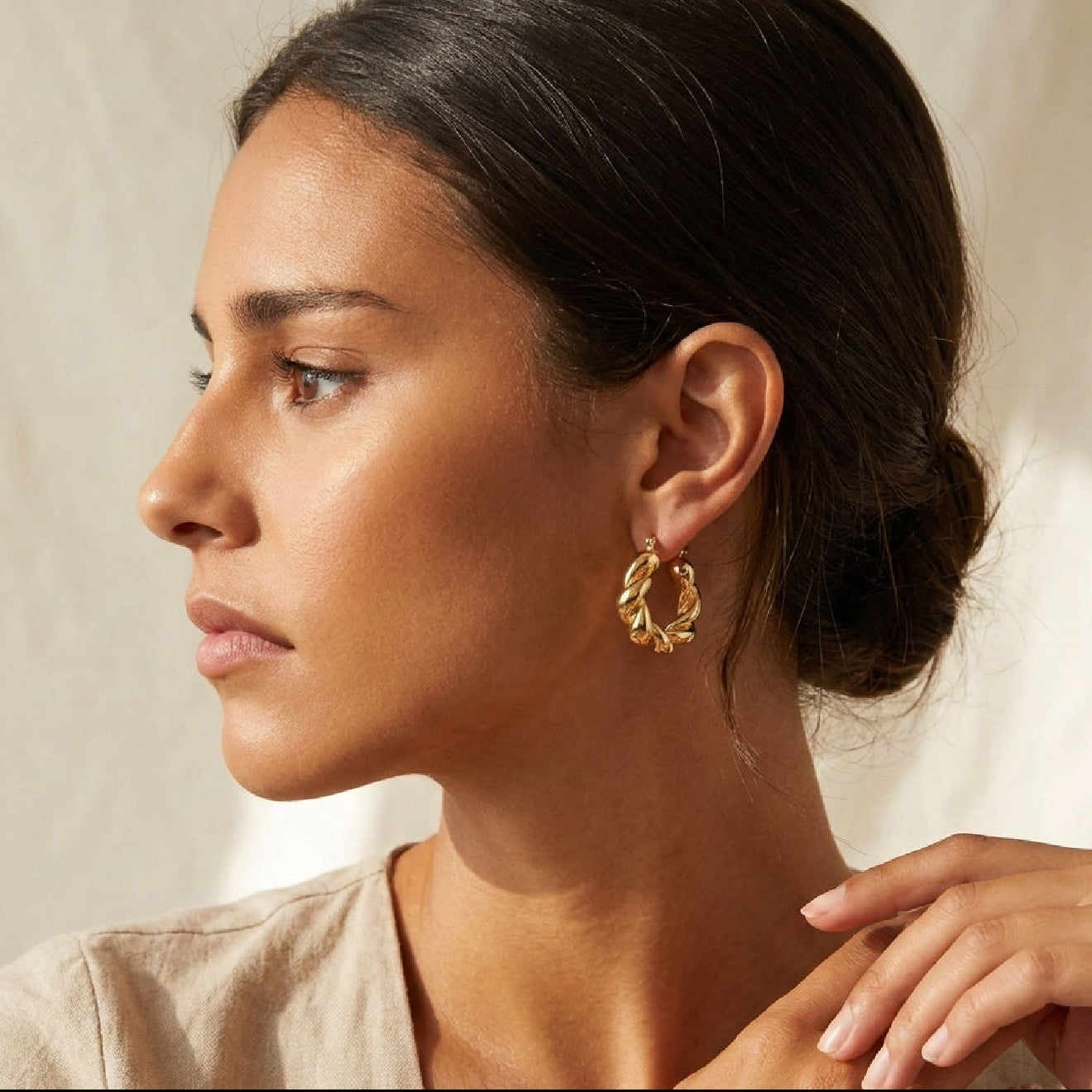 Bold Twist Hoops