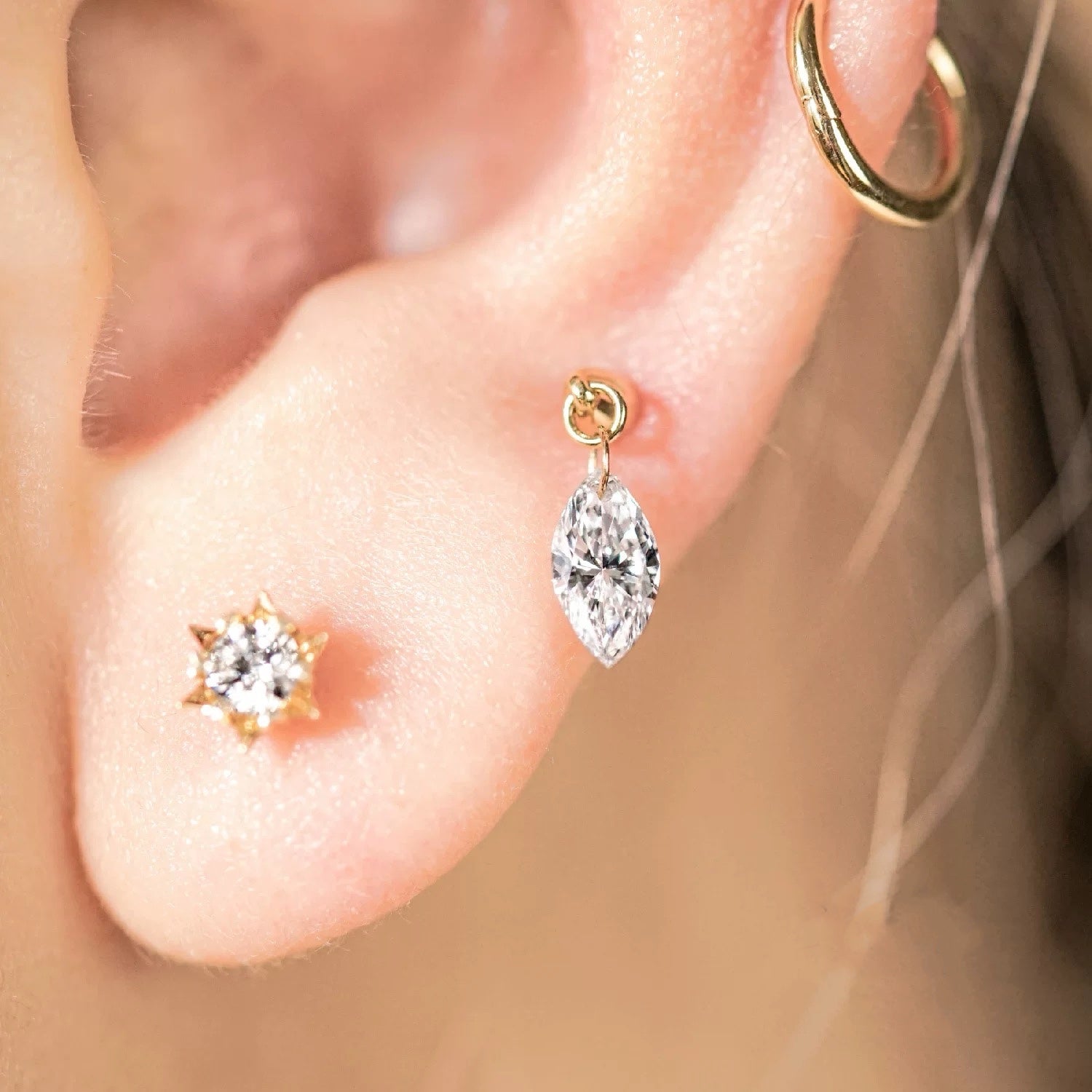 Floating Diamond Studs