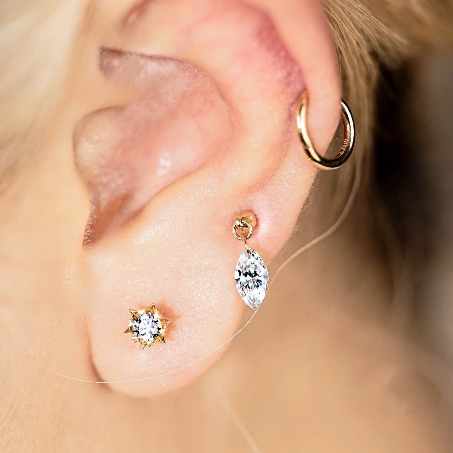 Floating Diamond Studs