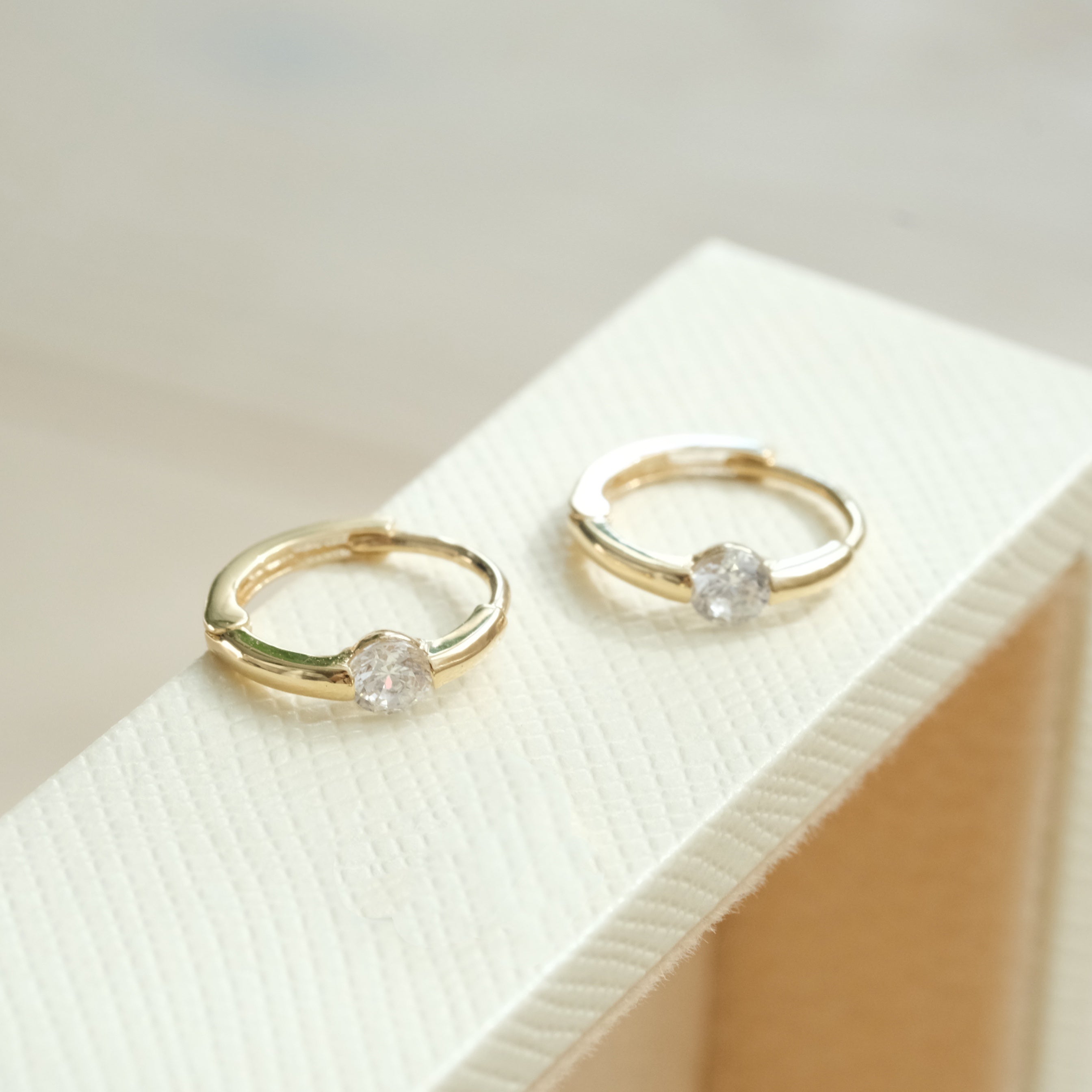 Dainty CZ Stone Hoop