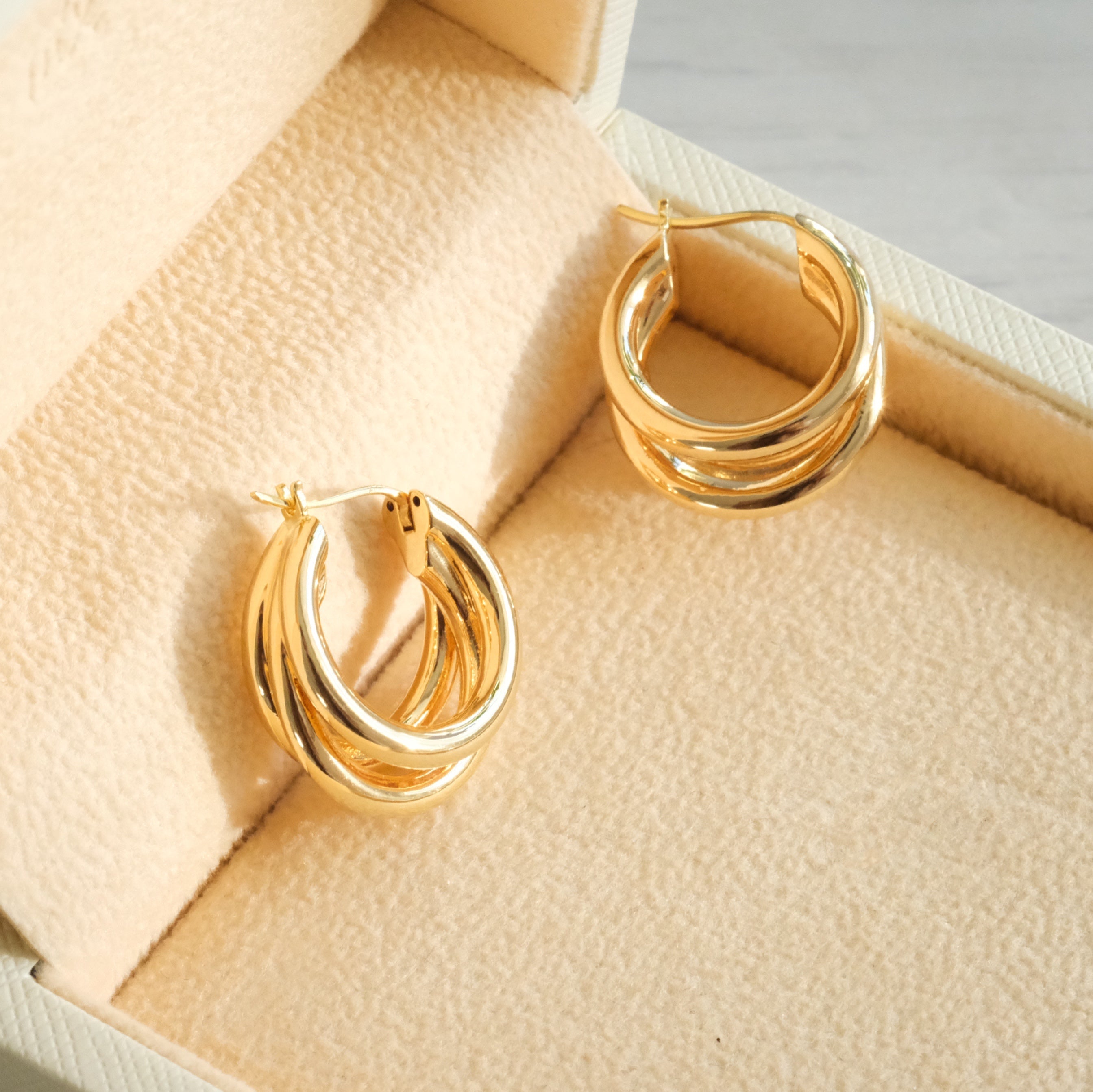 Trio Circle Earrings