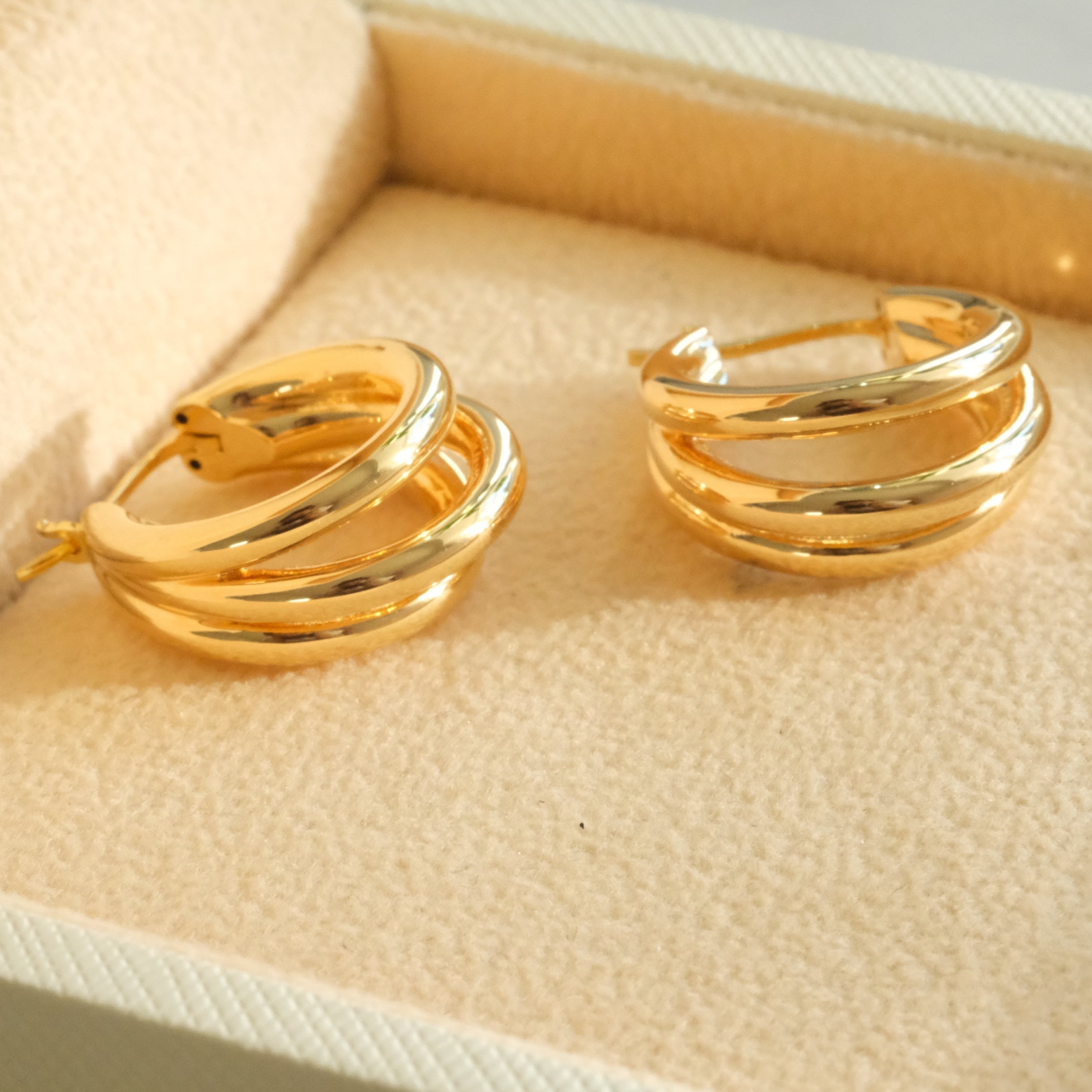 Trio Circle Earrings