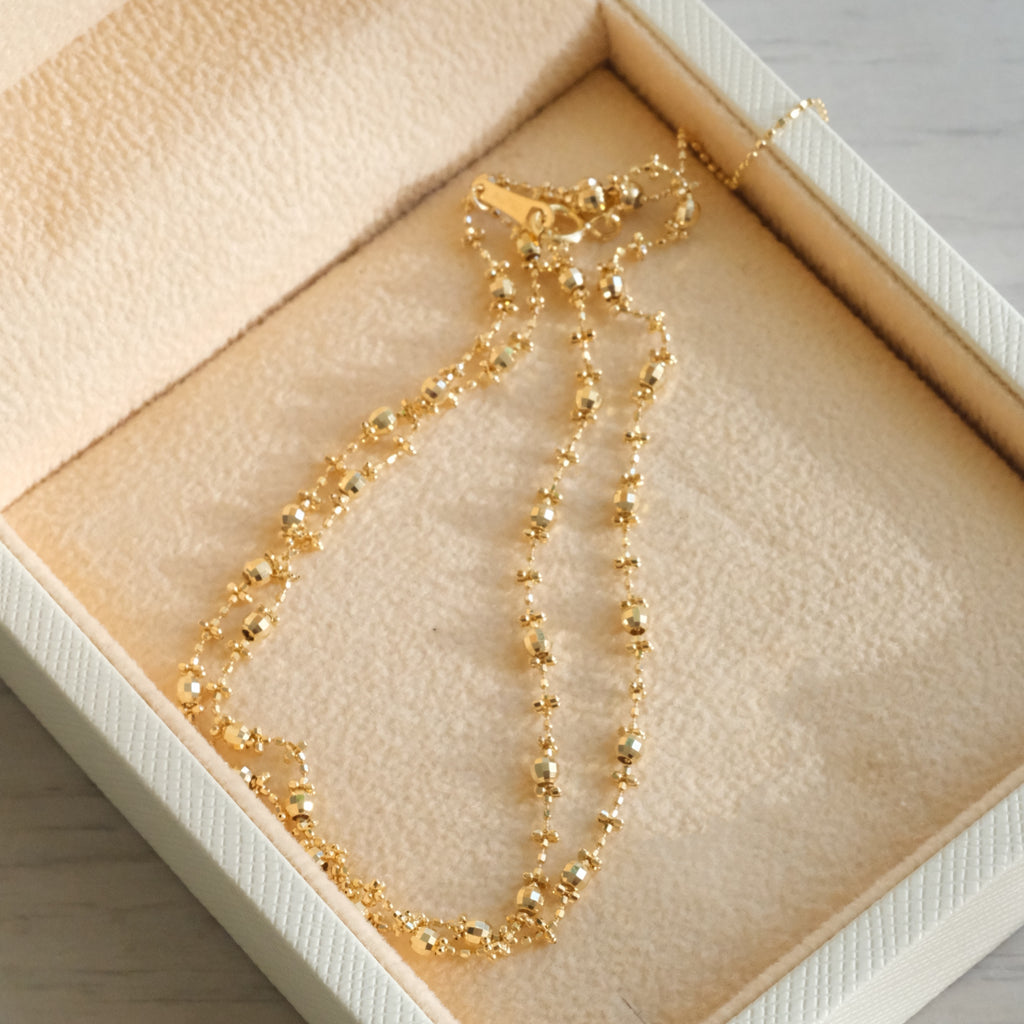 Small Beads Gold Necklace