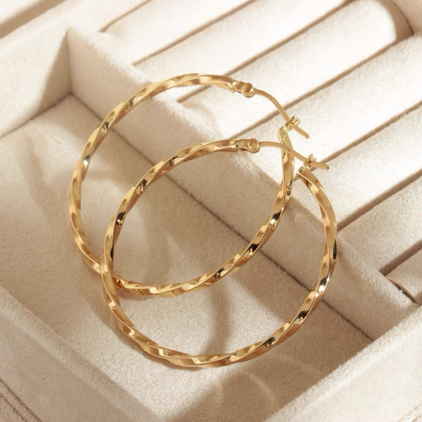 Gold Twist Hoop
