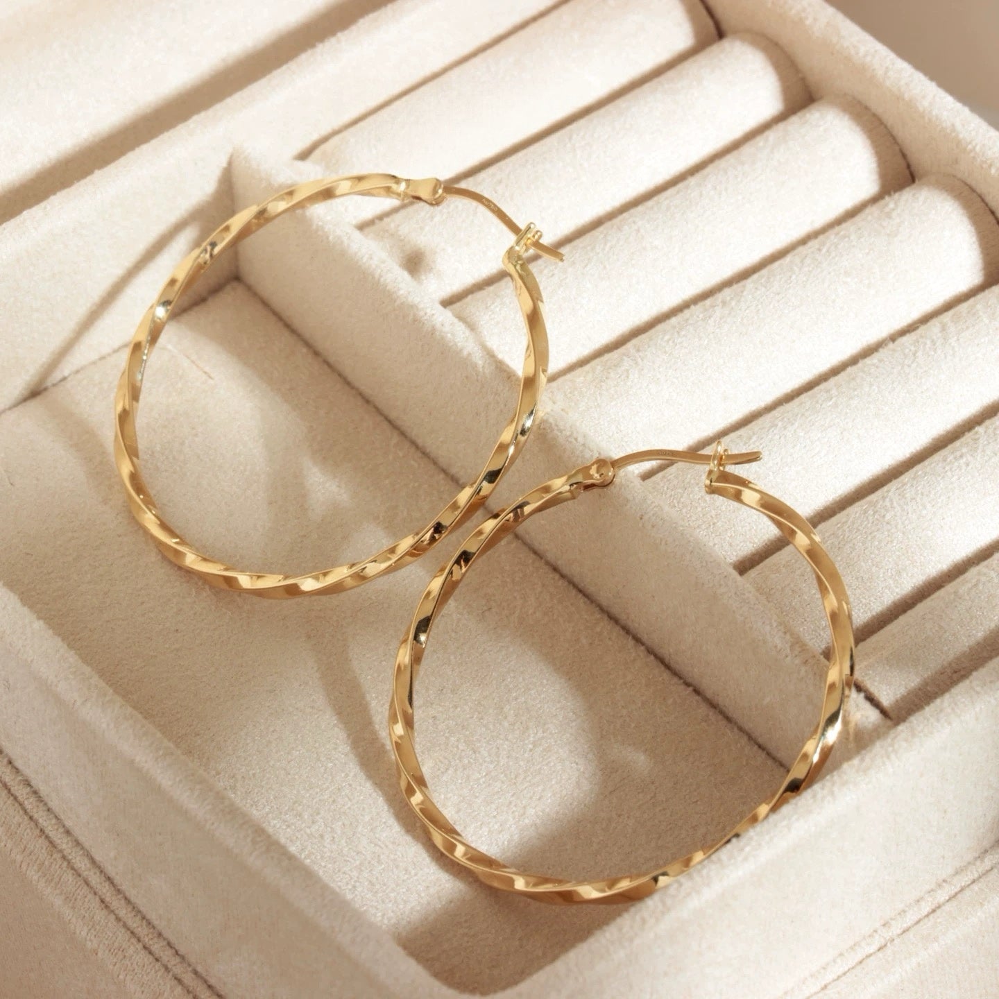 Gold Twist Hoop