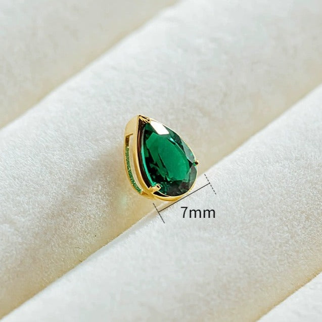 Teardrop Emerald Charm