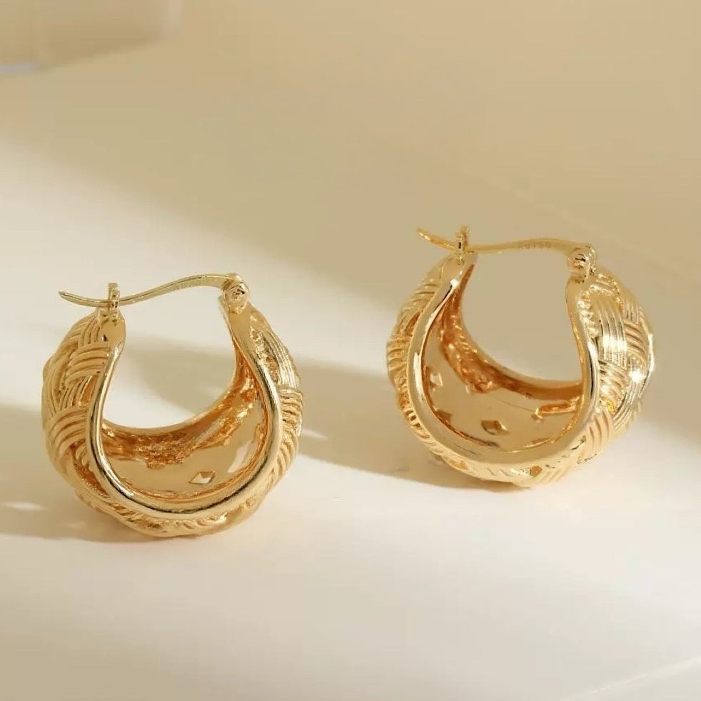 Woven Ball Earrings