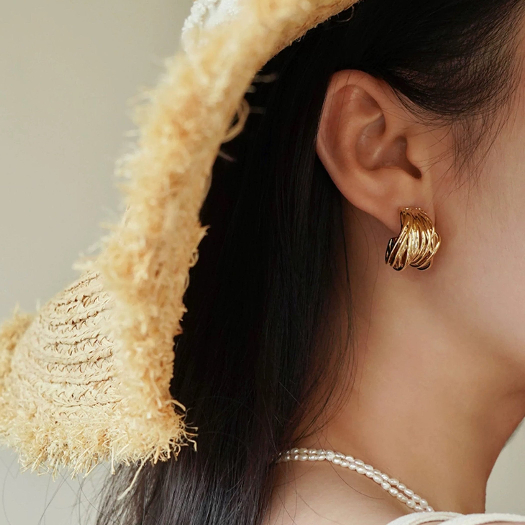 Bird Nest Hoops