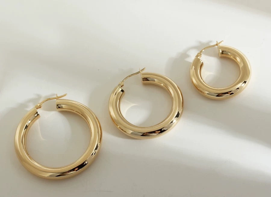 Chunky Tube Earrings