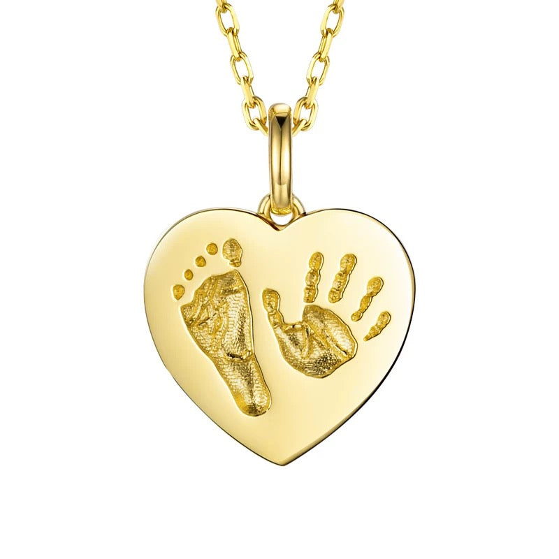 18K Solid Gold Mum Personalised Pendant Heart