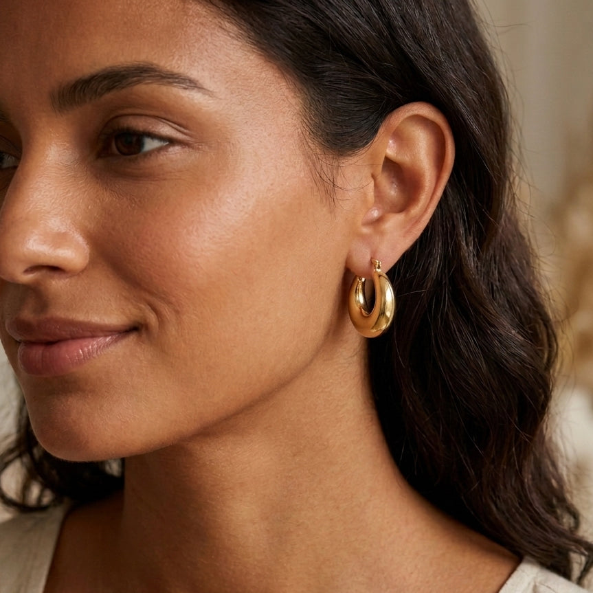 Medium Tapered Hoops