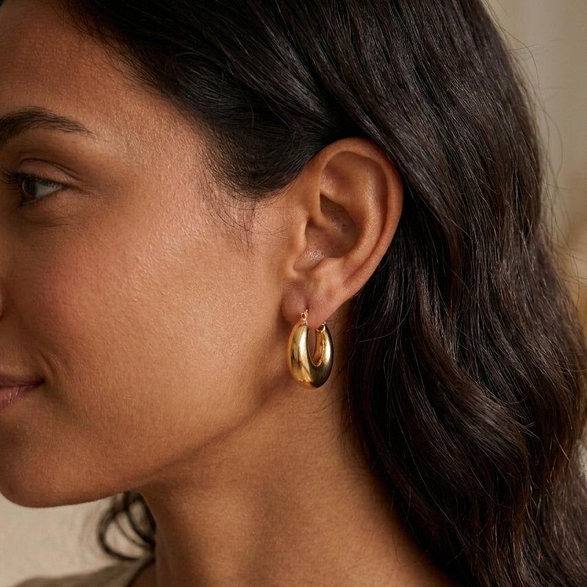 Medium Tapered Hoops