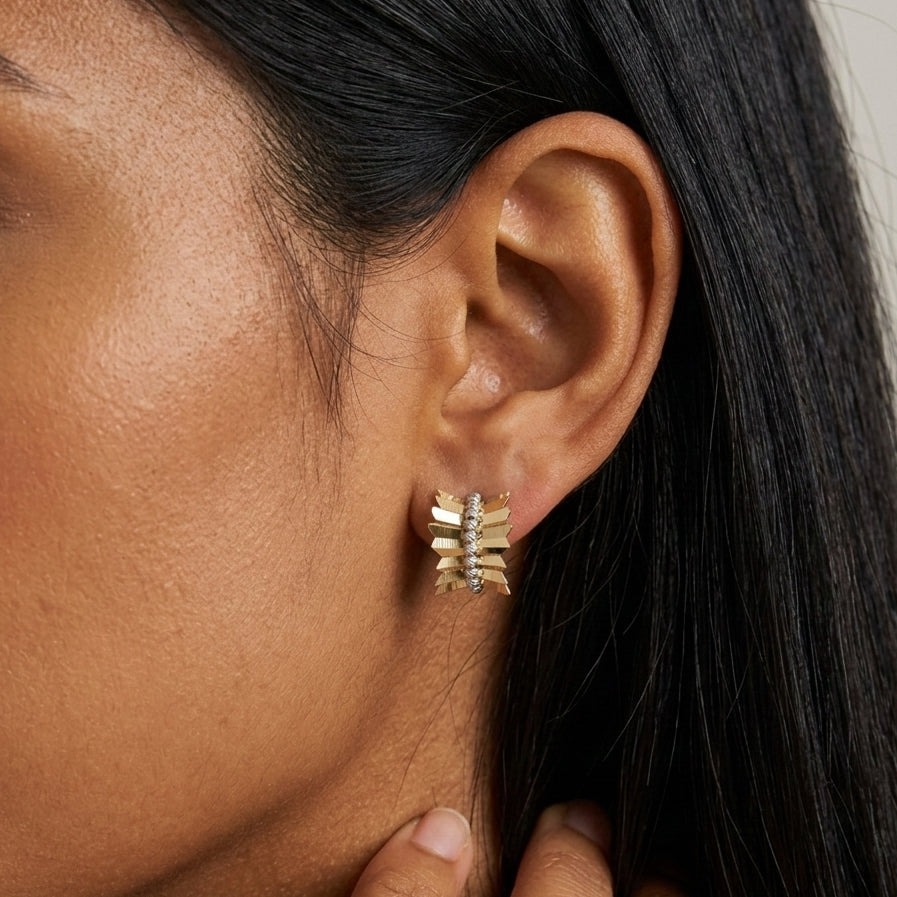 Diamond Cut Studs