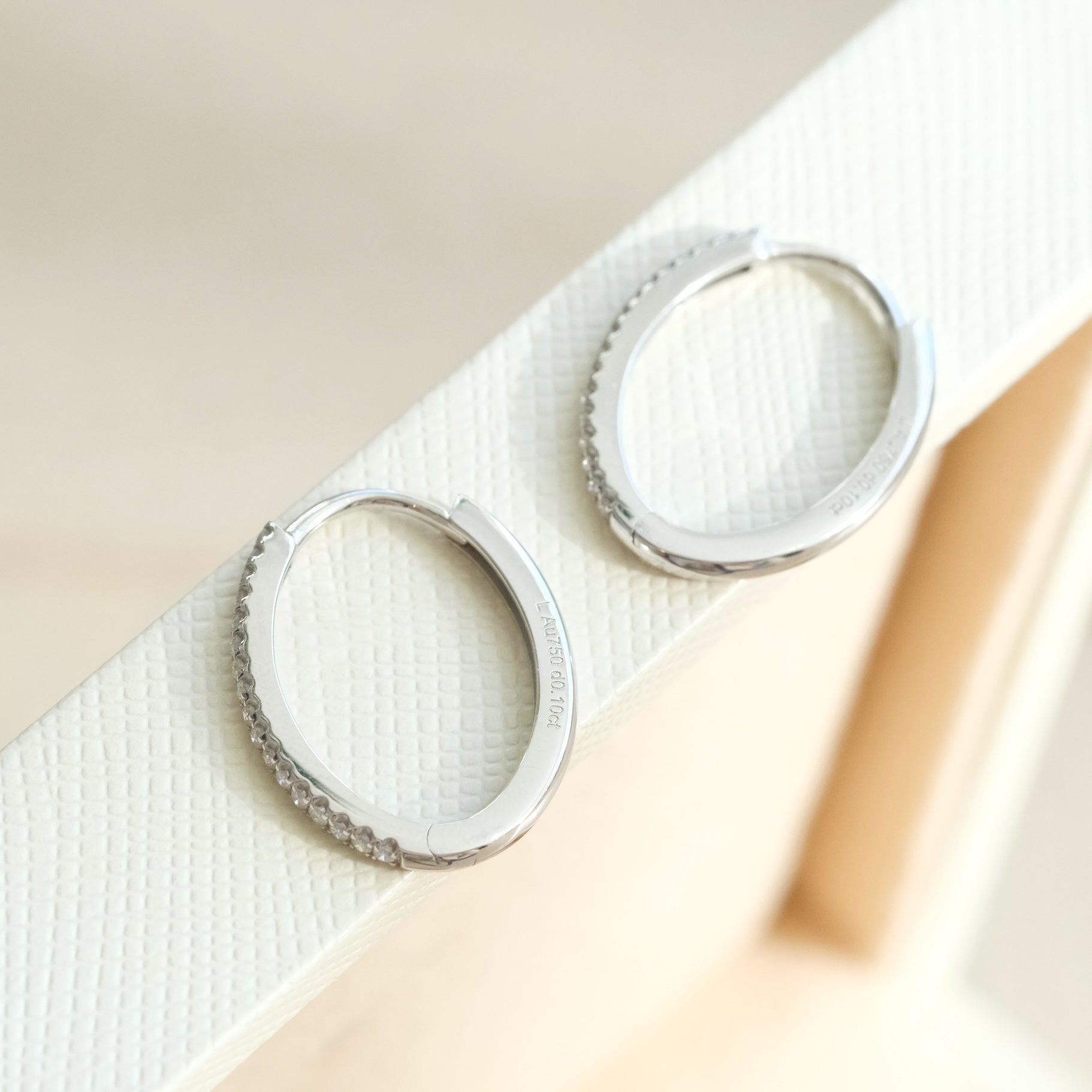 Oval Diamond Hoop