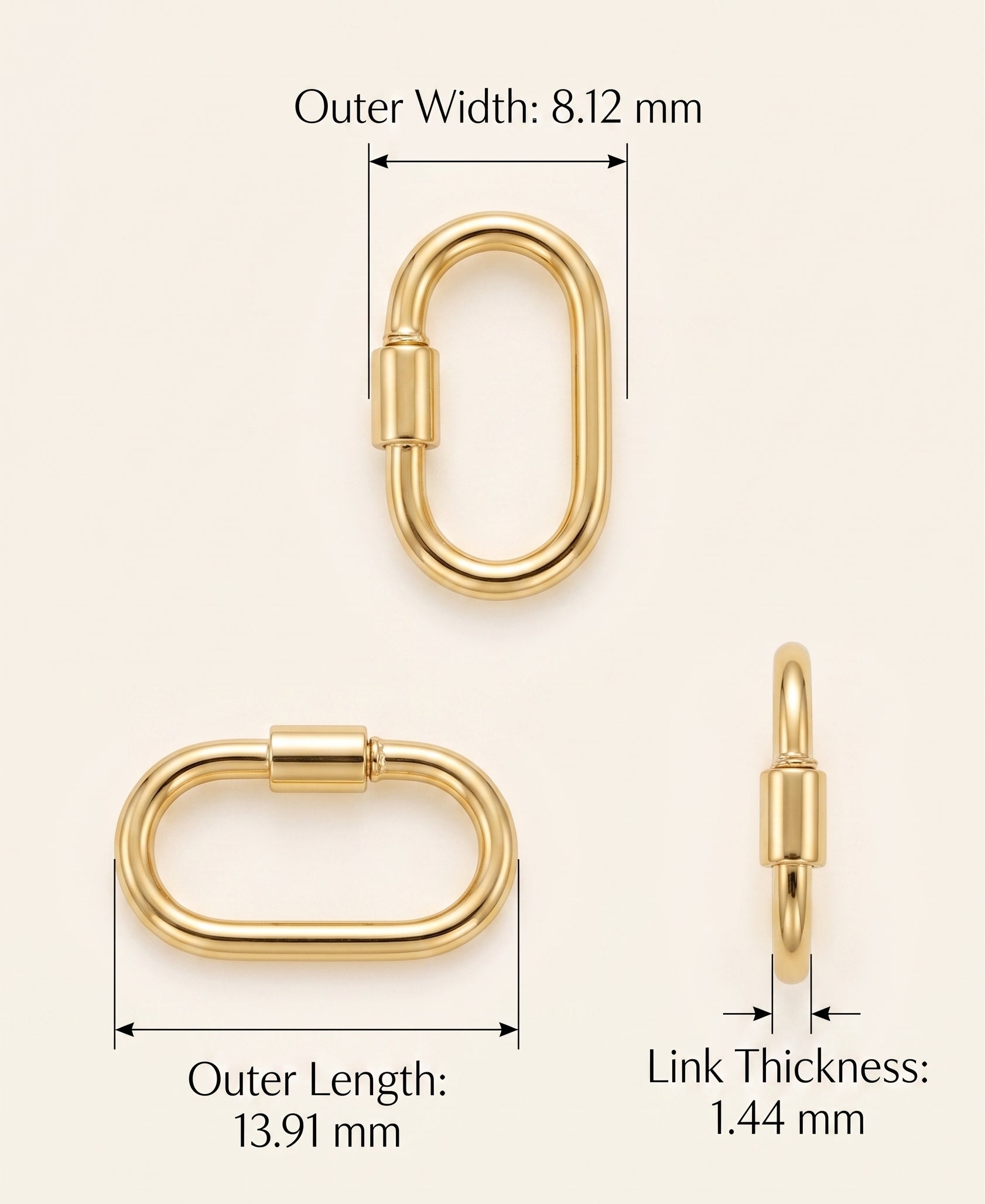 Oval Charm Connector