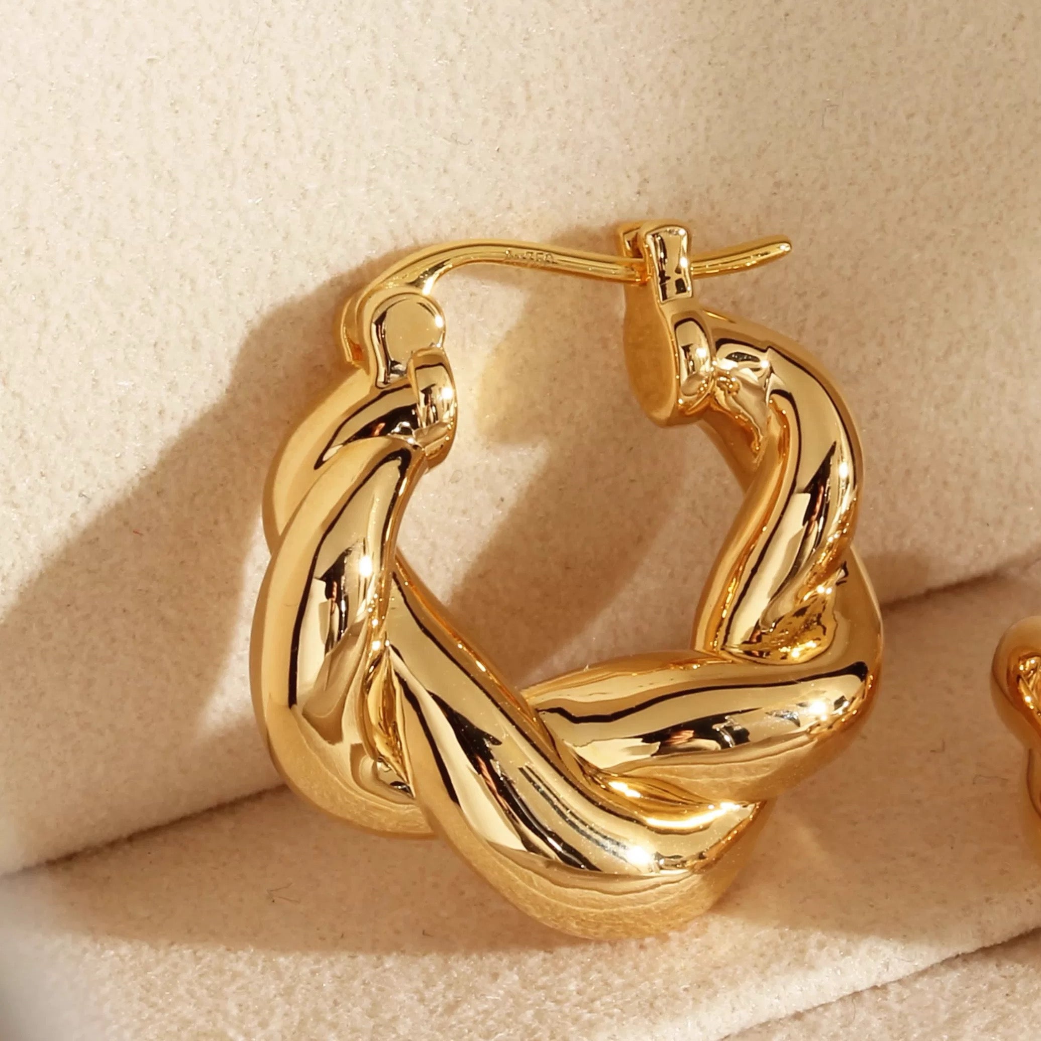 Thick Twist Hoops