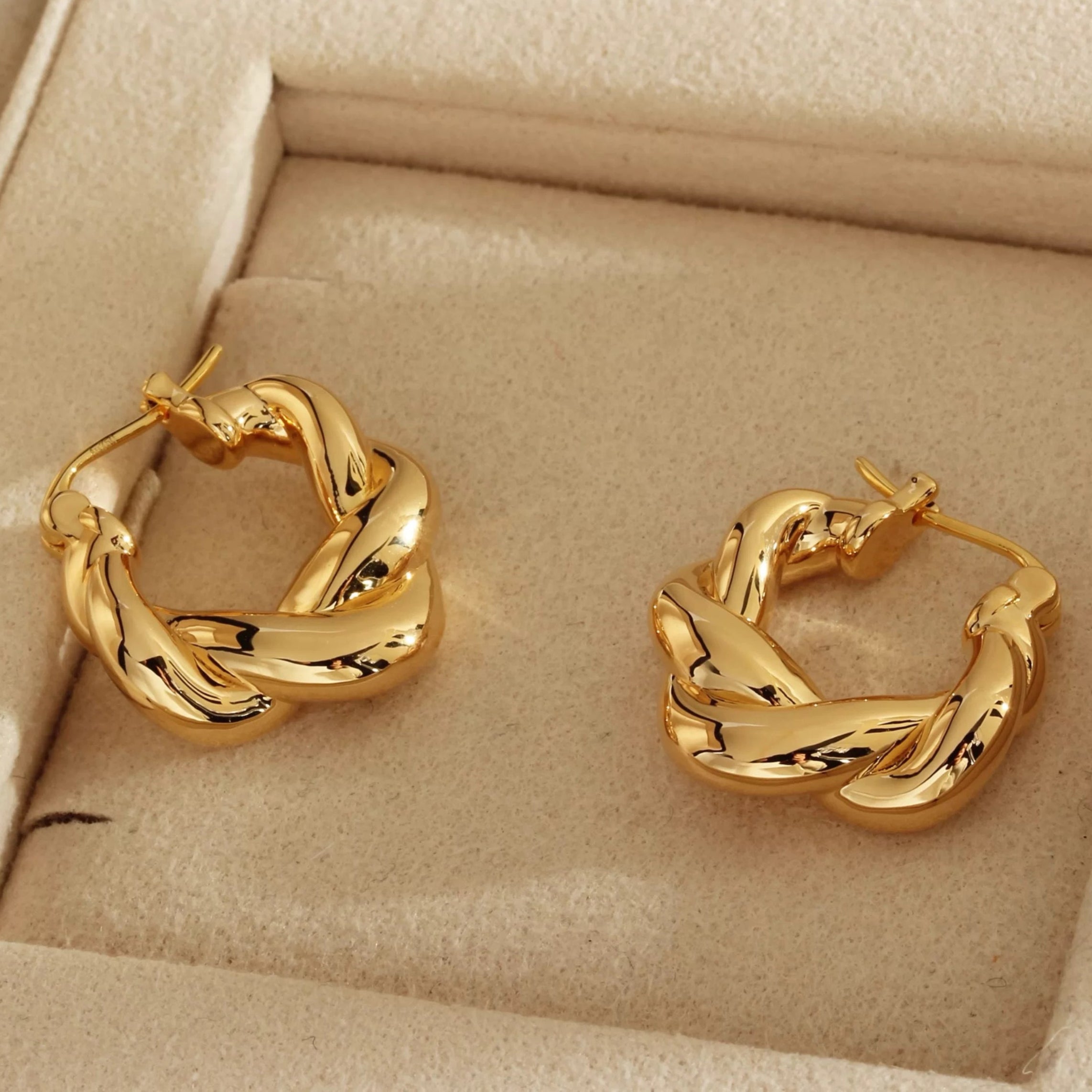 Thick Twist Hoops