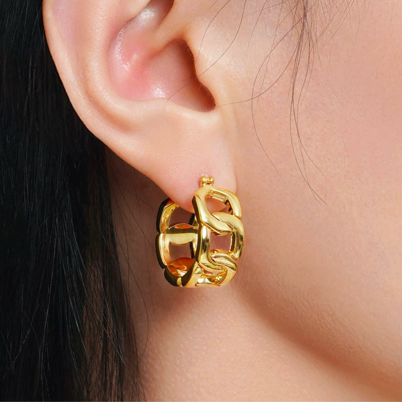 Large Link Hoops