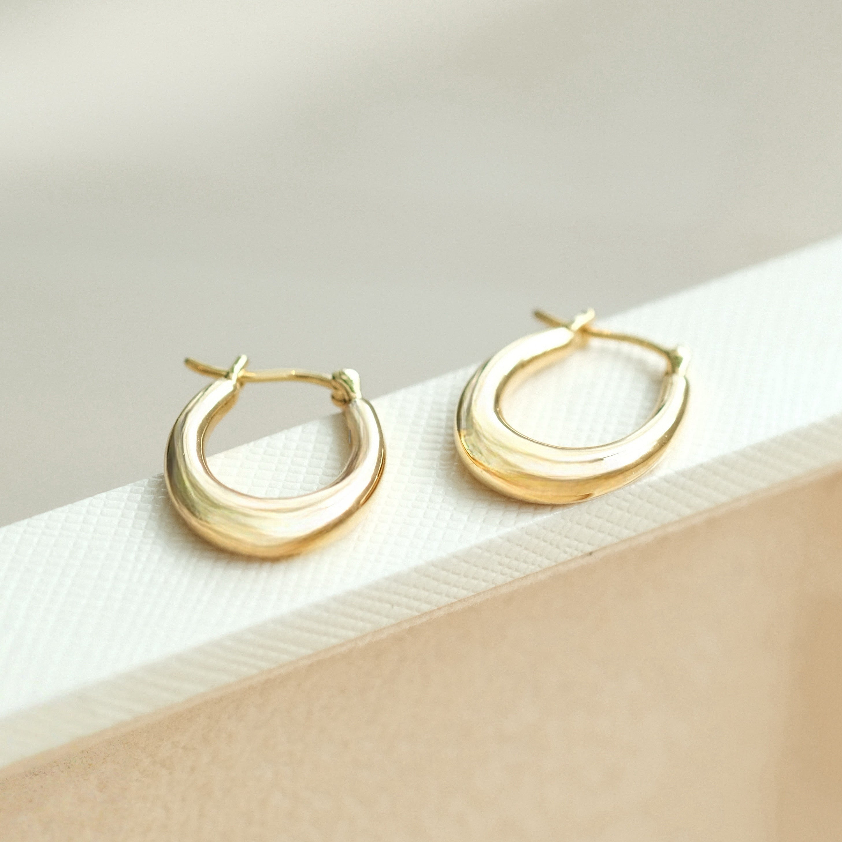 Skinny Taped Oval Earrings