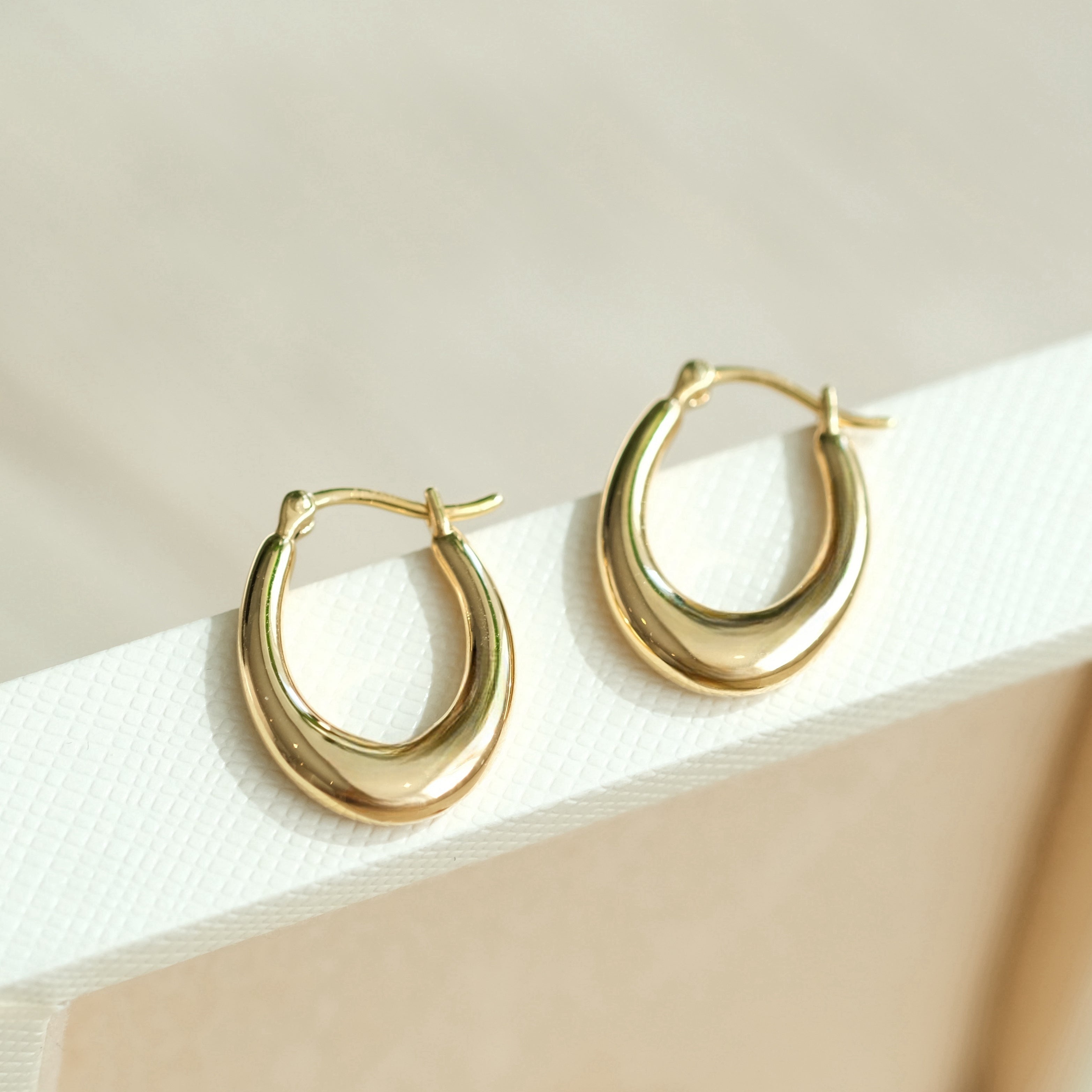 Skinny Taped Oval Earrings