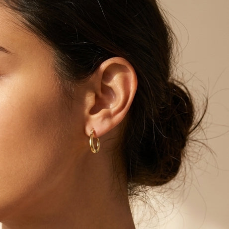 Skinny Taped Oval Earrings