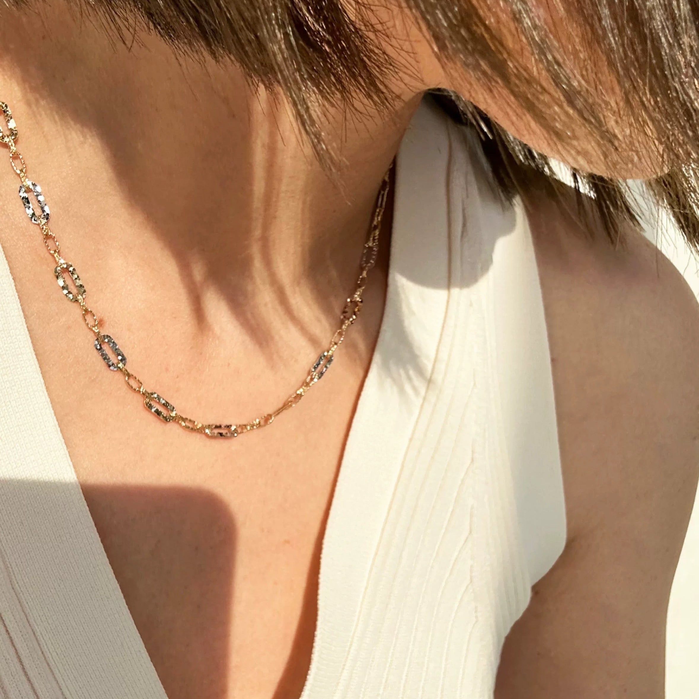 Two Tone Link Necklace