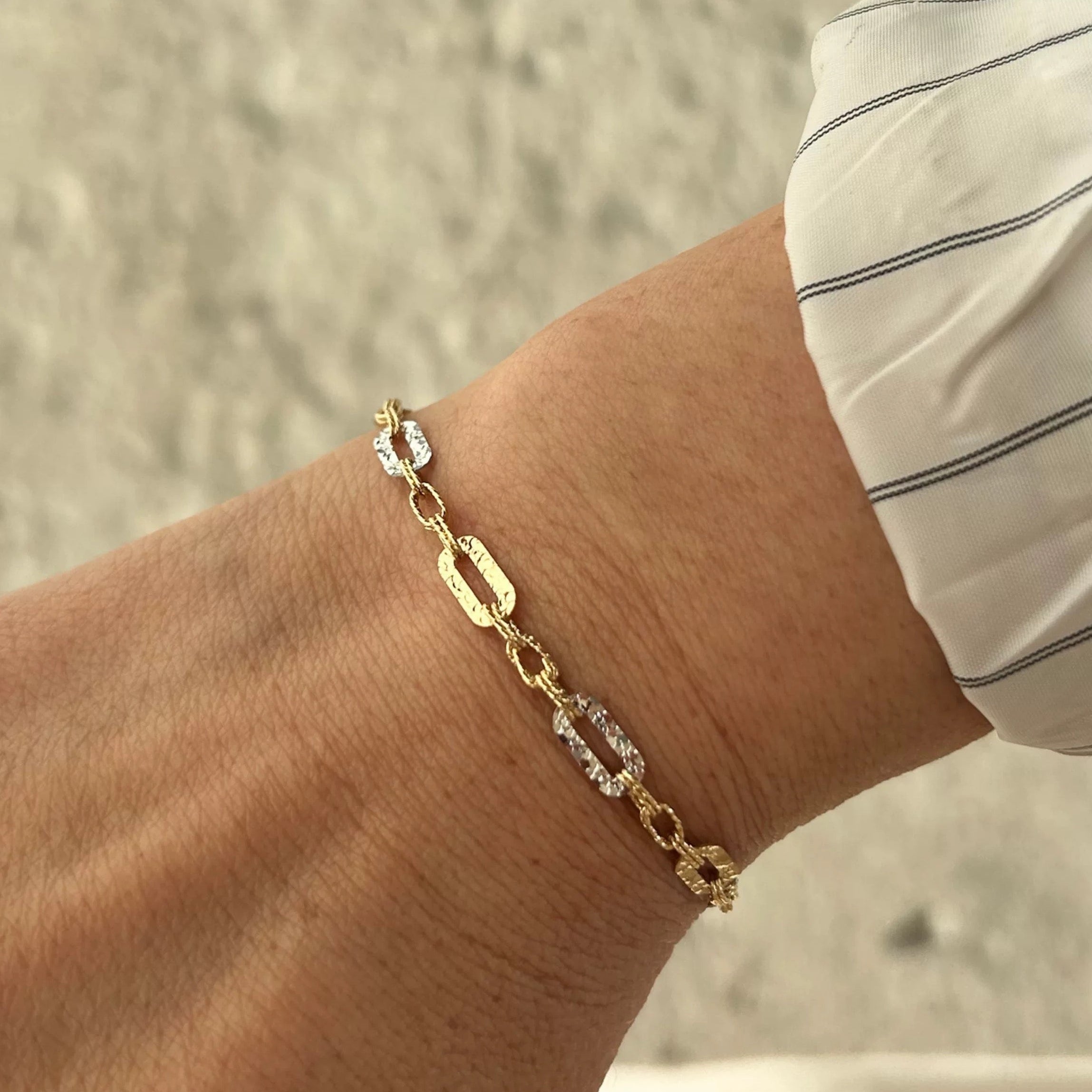 Two Tone Link Bracelet