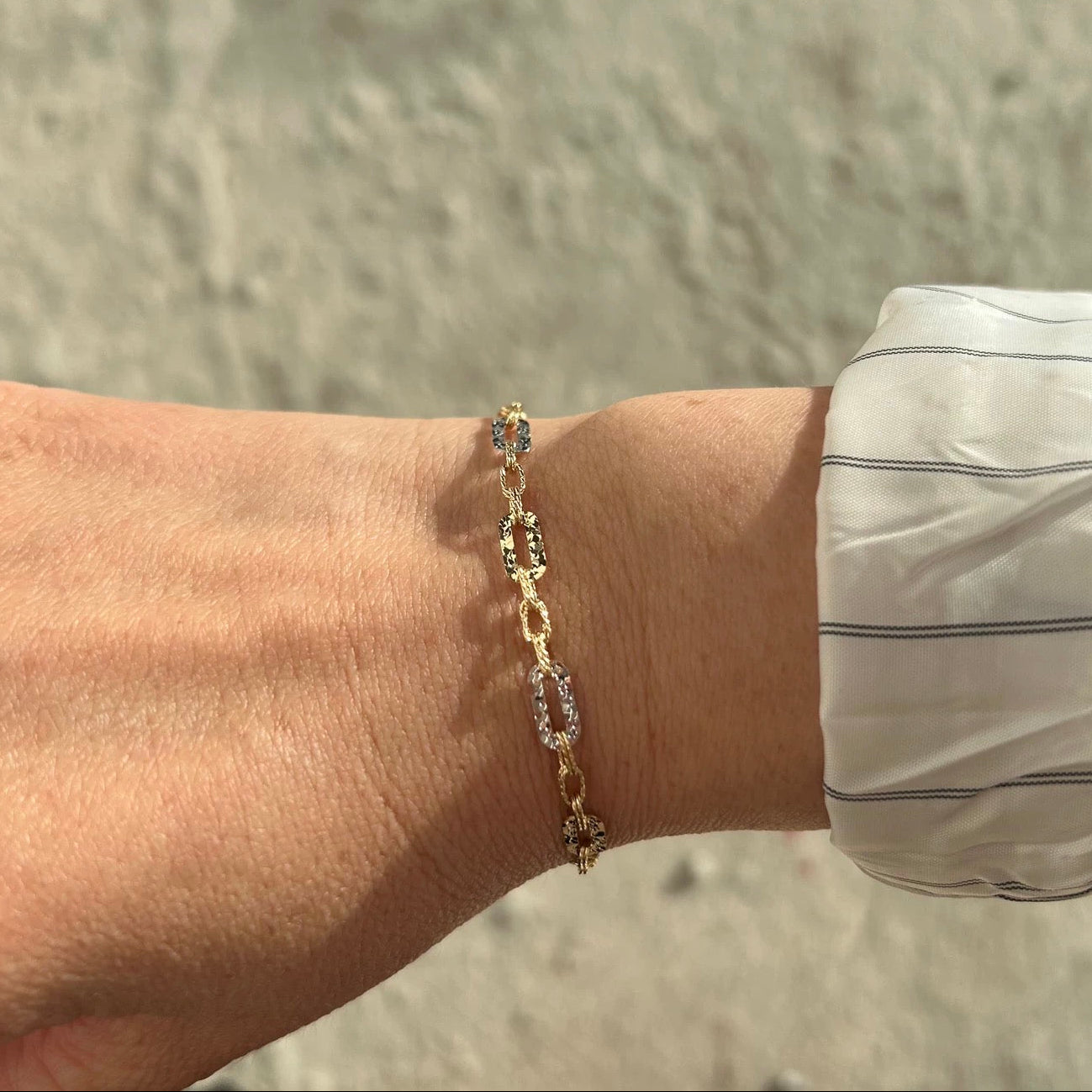 Two Tone Link Bracelet