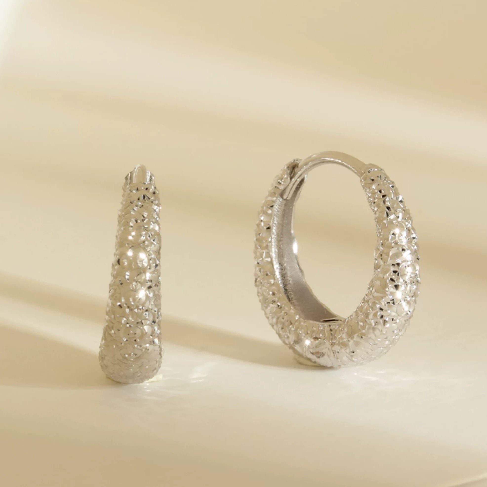 Two Tone Sparkle Hoops