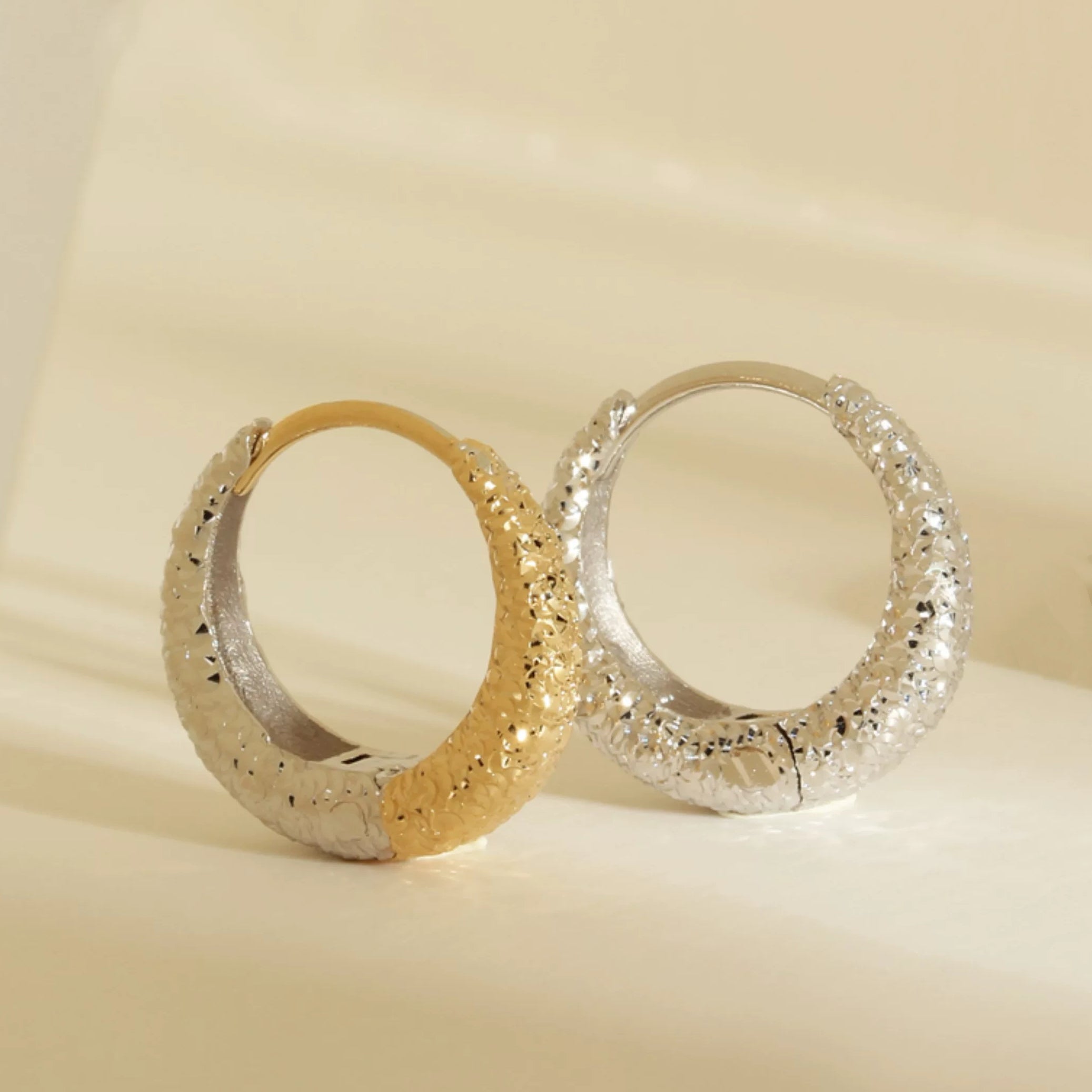 Two Tone Sparkle Hoops