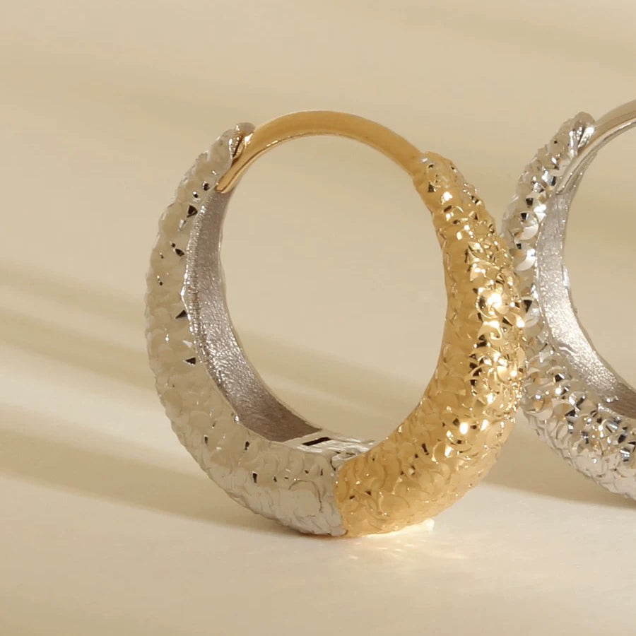 Two Tone Sparkle Hoops