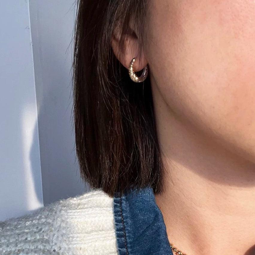 Two Tone Sparkle Hoops