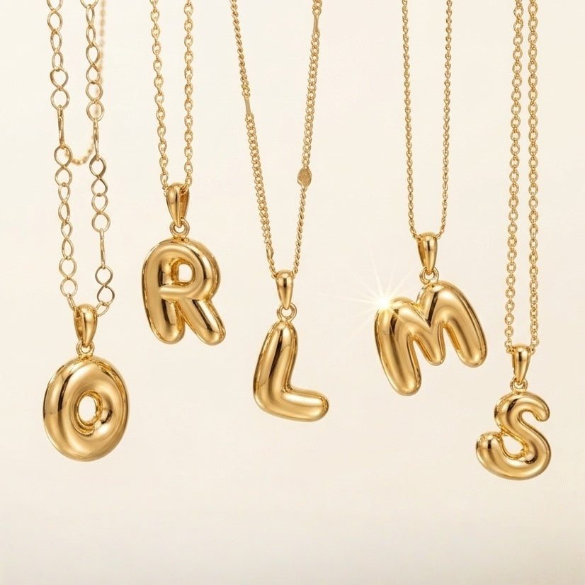 Balloon Initial Letter Pendant