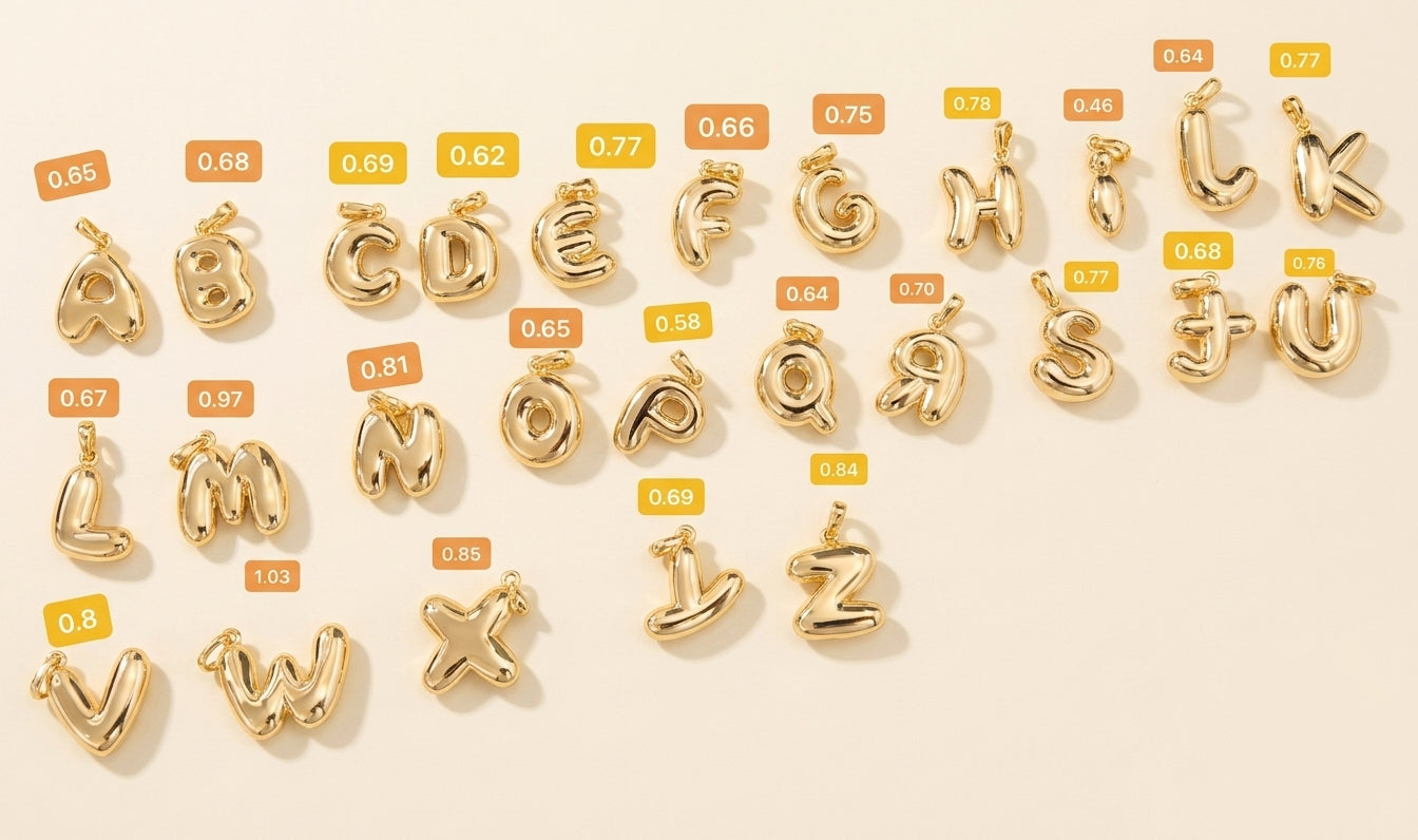 Balloon Initial Letter Pendant