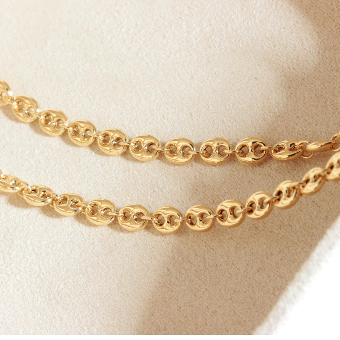 4mm Puffed Anchor Mariner Bracelet