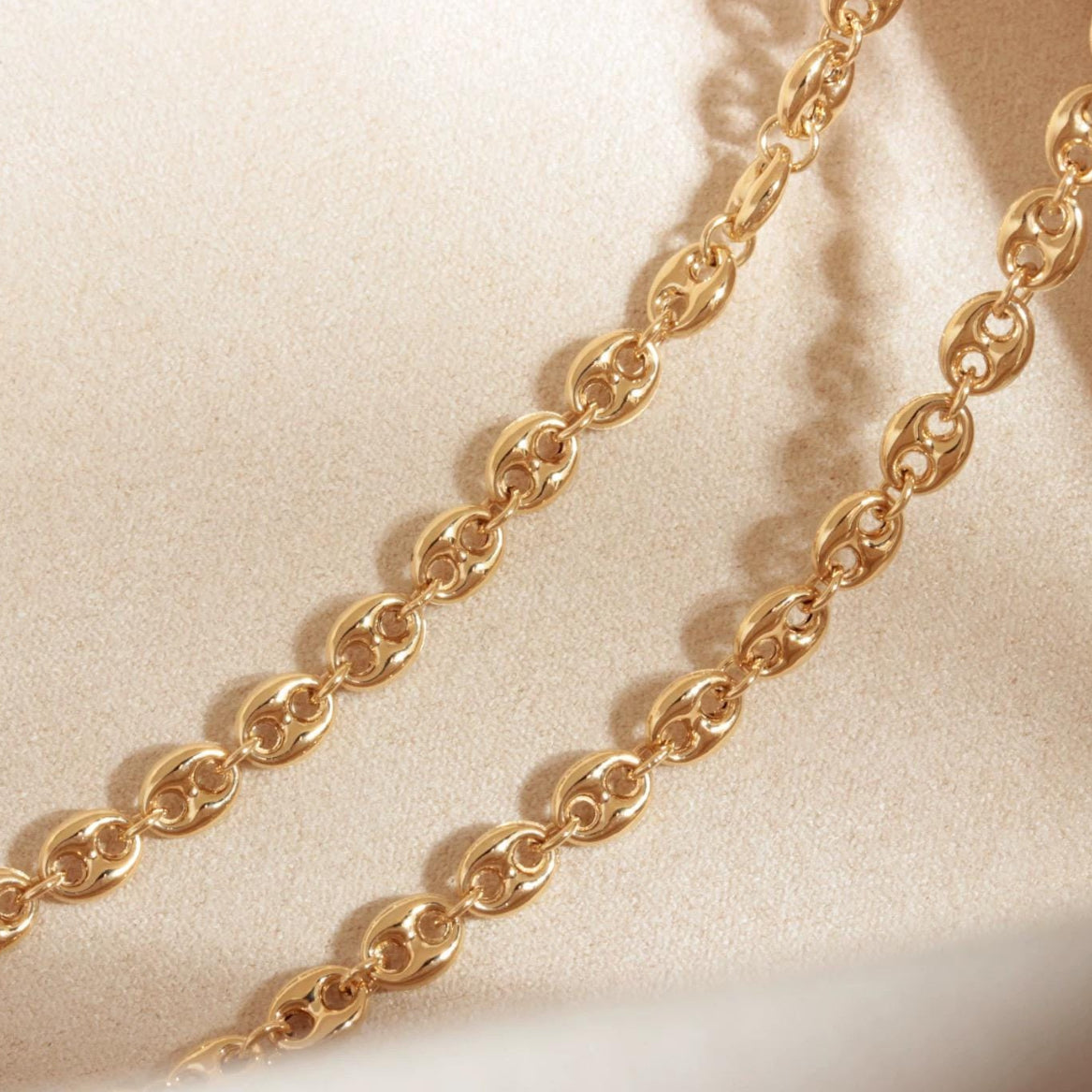 4mm Puffed Anchor Mariner Bracelet